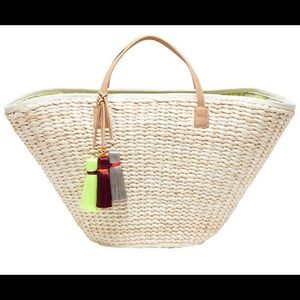 India Hicks Riviera basket in rapeseed color